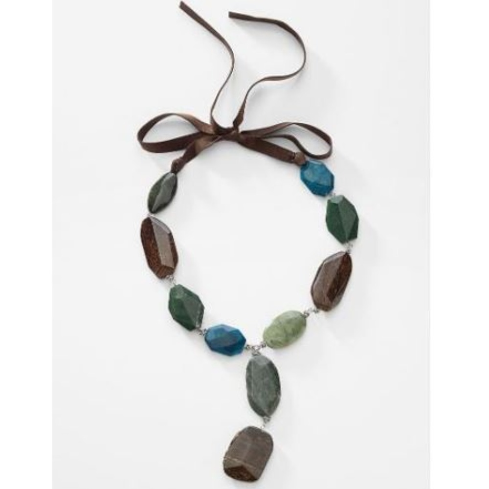 NWOT J Jill Semi Precious Stones Necklace Multi